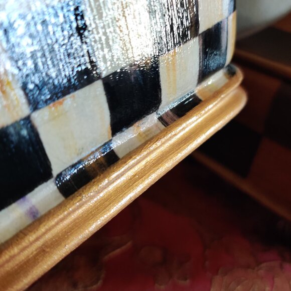 Tissue Box Cover Holder Courtly Check Whimsical Designer Inspired Heavy Decor - Picture 7 of 8